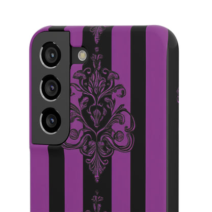 Gothic Elegance with Vertical Stripes and Ornamental Motifs Samsung S22 - Slim Phone Case