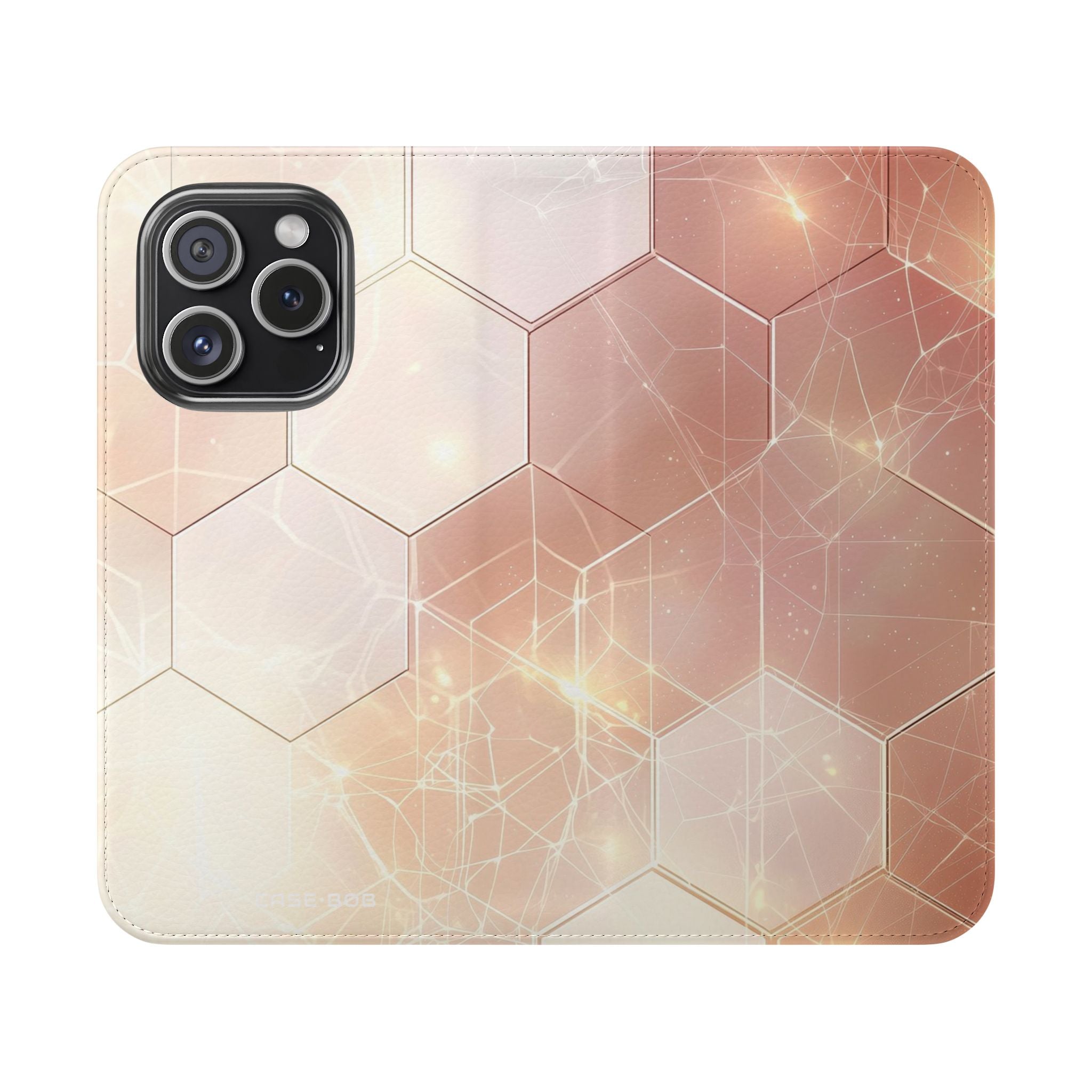 Hexagon Glow - iPhone 15 Pro Case - Wallet