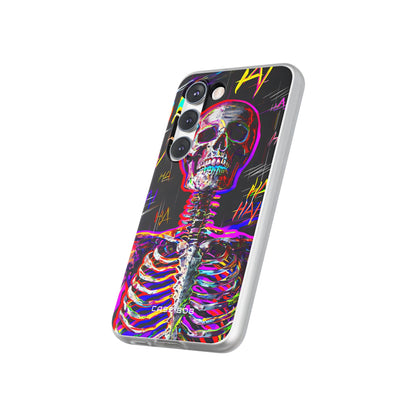 Neon Skeleton Laugh Samsung S23 Case - Soft