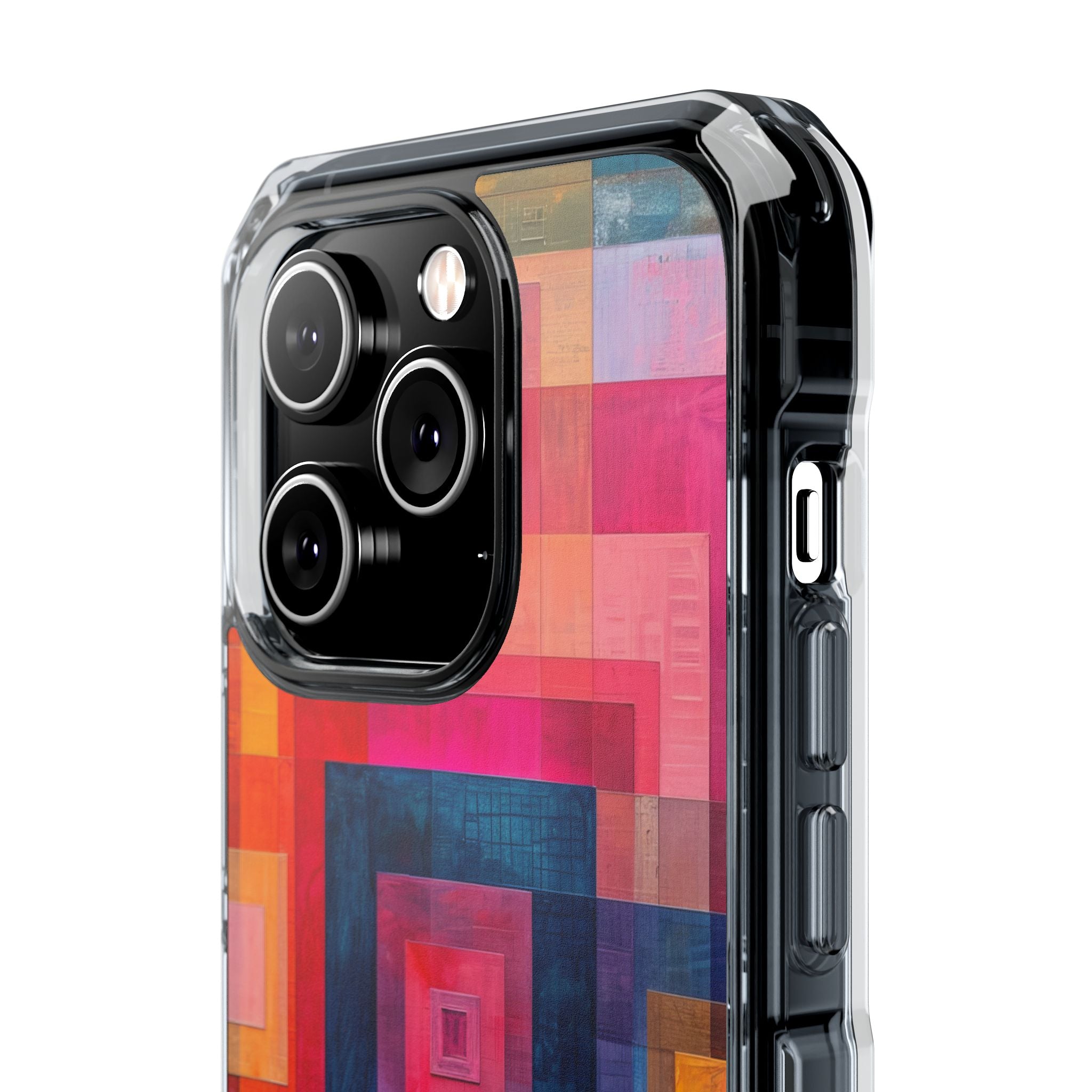 Vibrant Geometry - Clear Impact iPhone 14 Phone Case