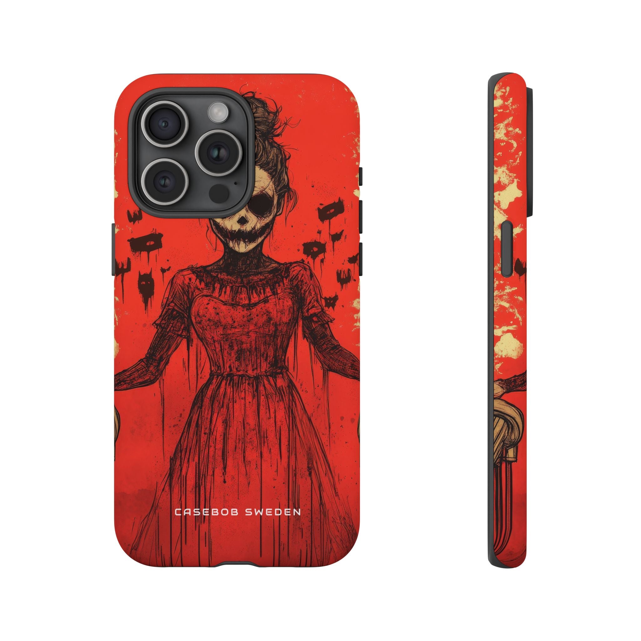 Haunting Scarlet Descent iPhone 15 - Tough Phone Case