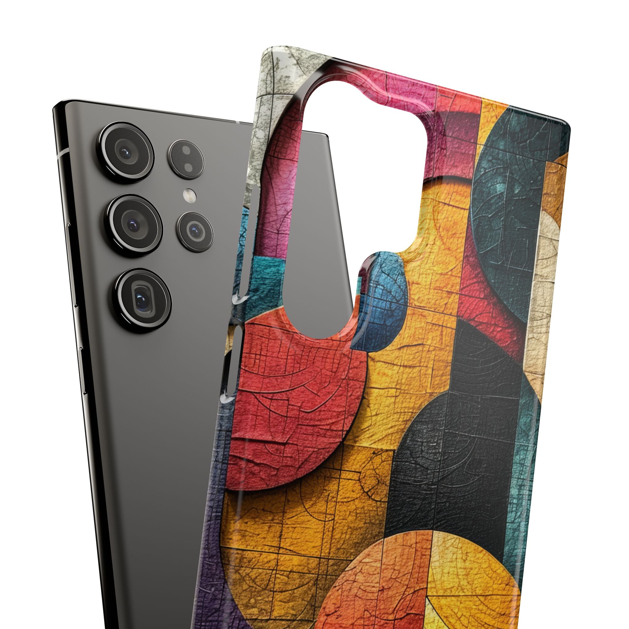 Vibrant Geometric Art - Slim Samsung S23 Phone Case