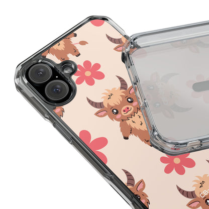 Cute Cattle & Flowers iPhone Case - Impact