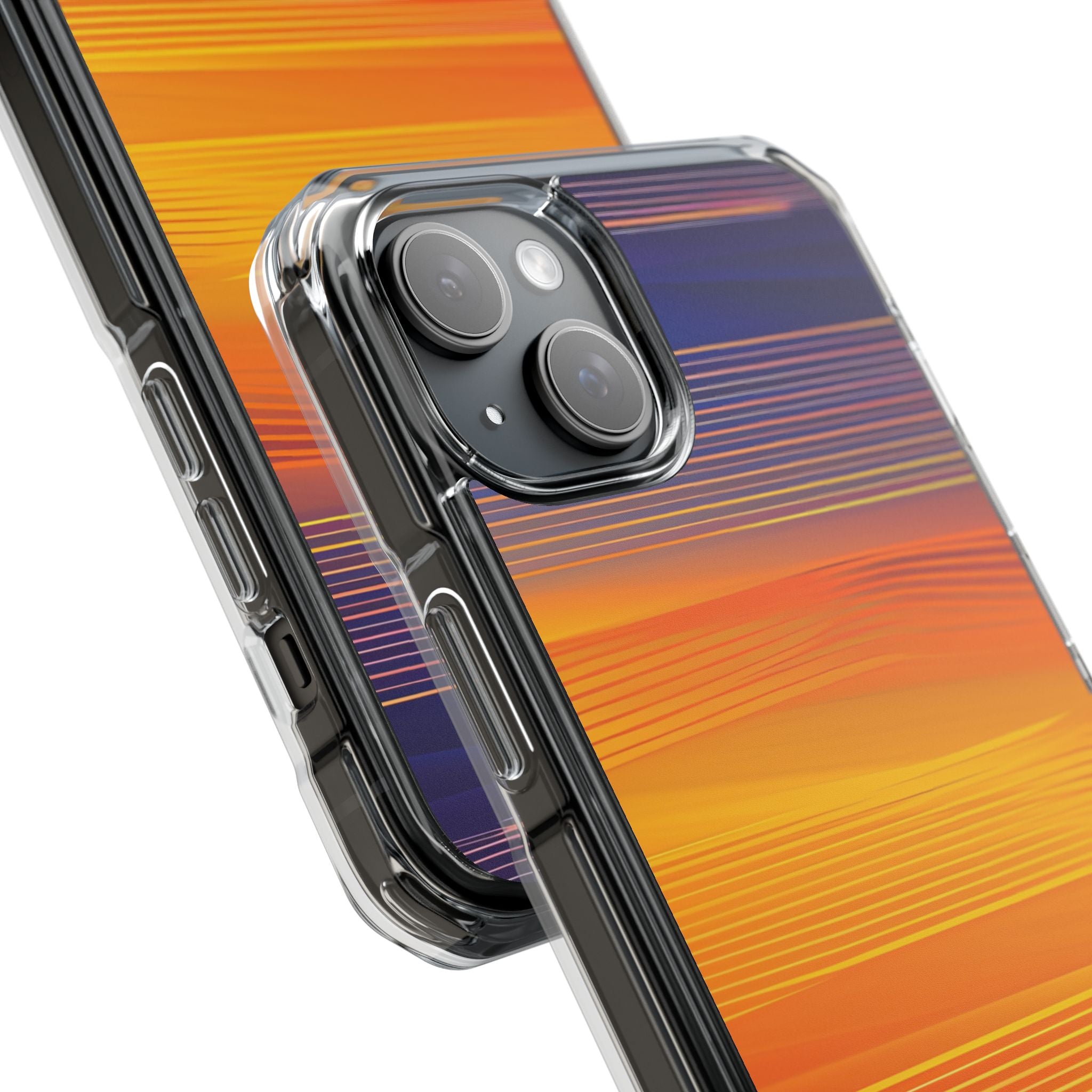 Gradient Sunset Flow iPhone 15 - Clear Impact Phone Case