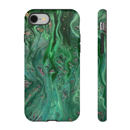 Light Green Ink Art iPhone Case (Protective) iPhone 8 Glossy Phone Case