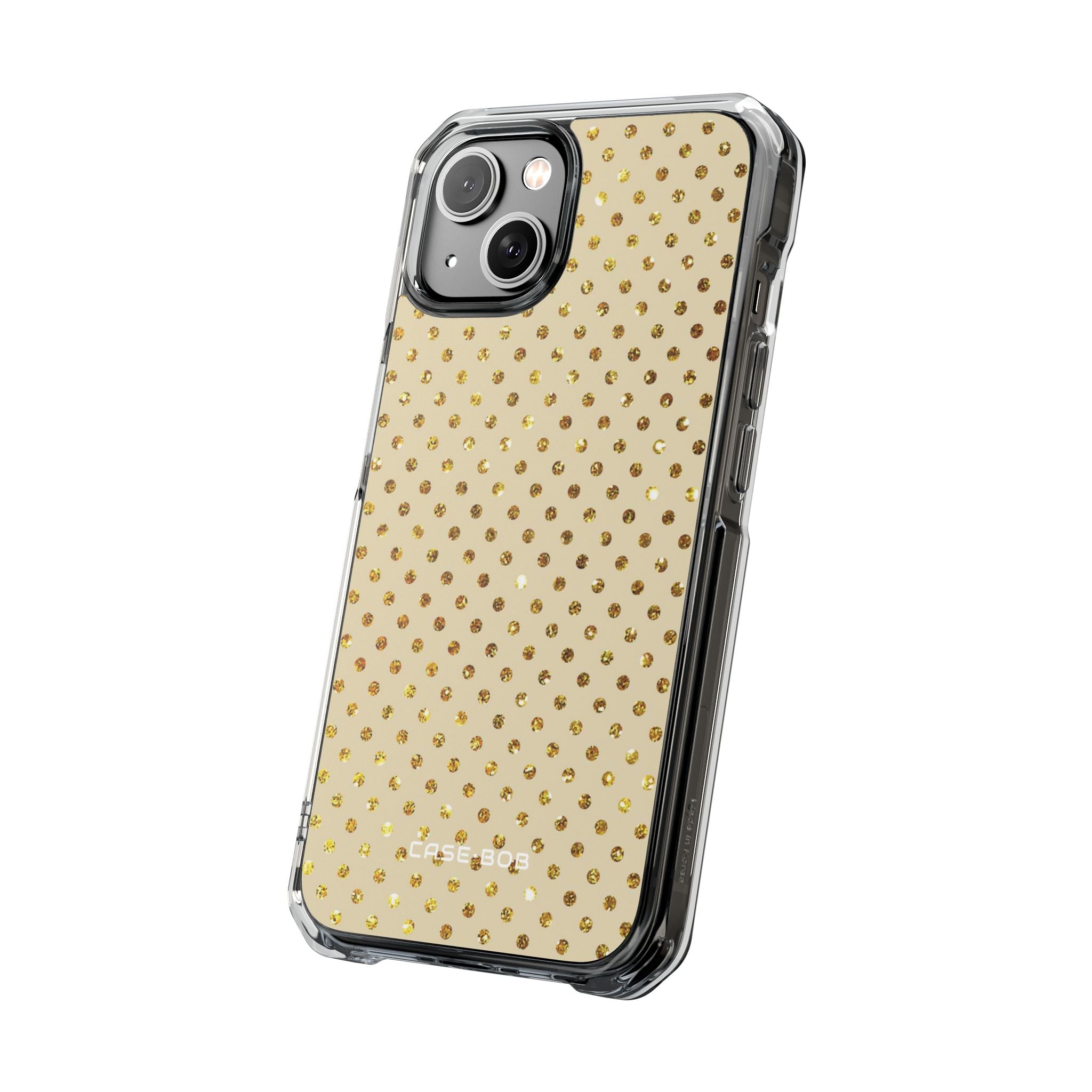 Gold Sparkle Grid iPhone 14 Case - Impact