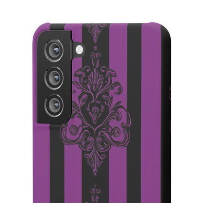 Gothic Elegance with Vertical Stripes and Ornamental Motifs Samsung S21 - Slim Phone Case