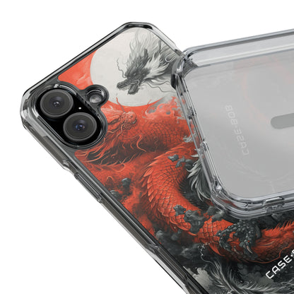 Twin Dragons Crimson iPhone 16 Plus Case - Impact