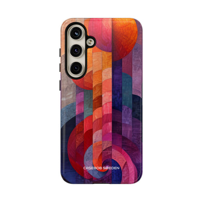 Purple Orange Abstract - Tough Samsung S24 Phone Case