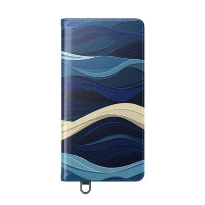 Blue Wave Flow - Samsung S25 Ultra Case - Lompakko