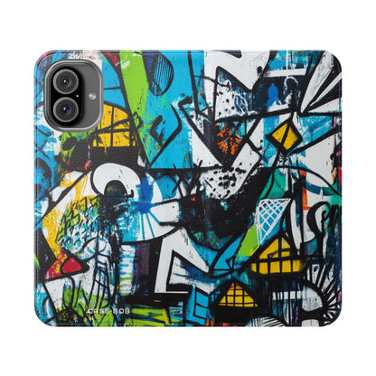 Bold Shapes Blue - iPhone 16 Plus Case - Wallet