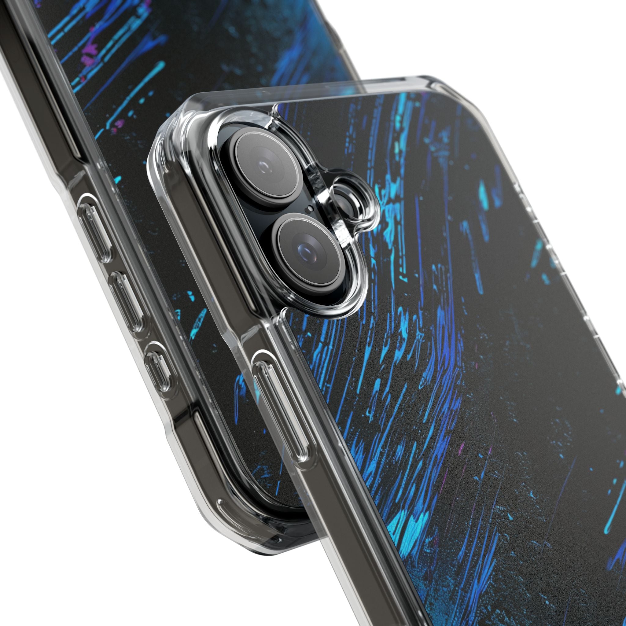 Midnight Blue Currents iPhone 16 - Impact Clear+
