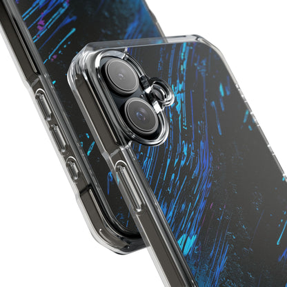 Midnight Blue Currents iPhone 16 - Impact Clear+
