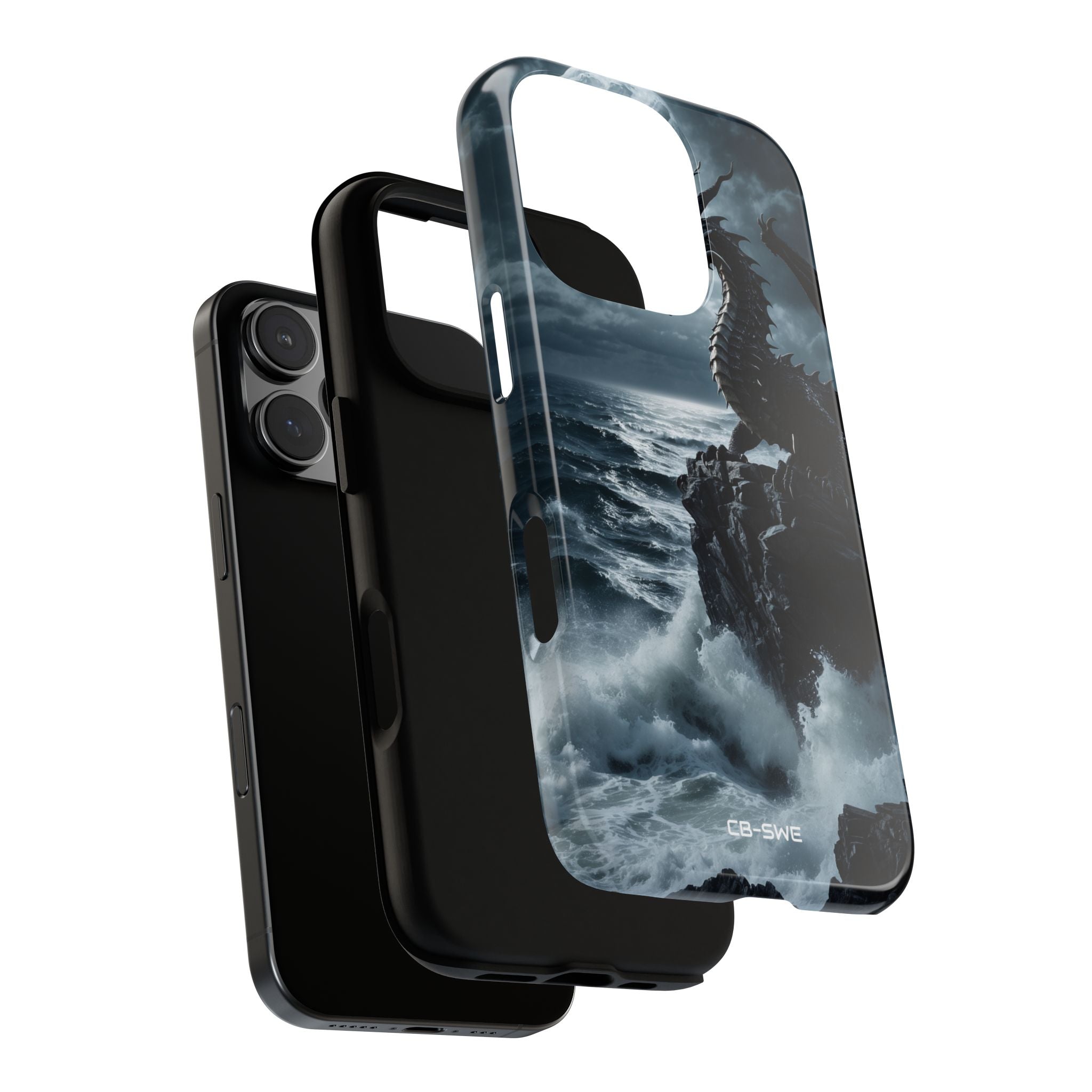 Dragon Roars Against Sea - iPhone Case