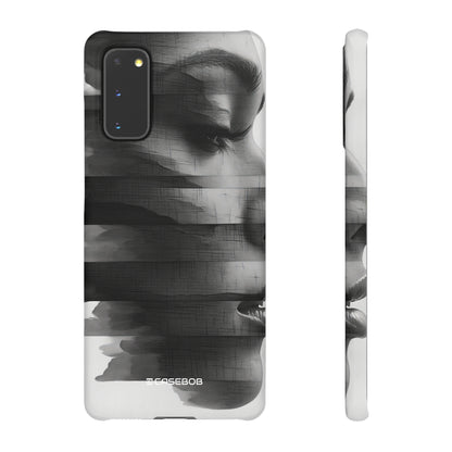 Abstract Glitch Portrait | Slim Phone Case for Samsung