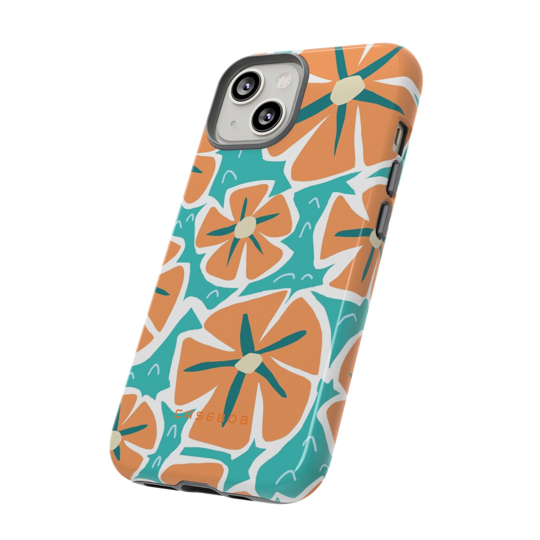 Orange Happy Flower - Protective Phone Case