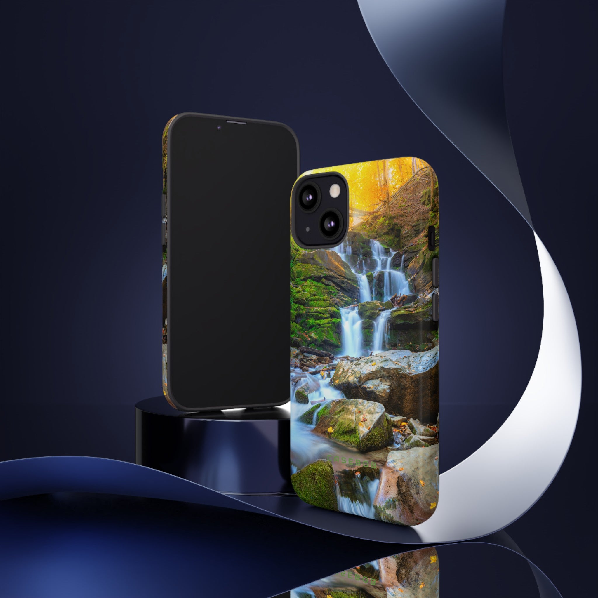 Autumn Mountain Waterfall - Protective Phone Case