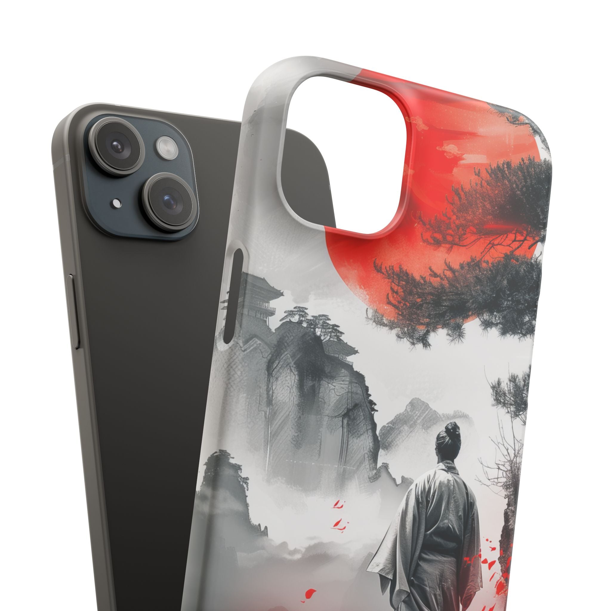 Zen Harmony: Japanese Serenity in Motion iPhone 15 - Slim Phone Case