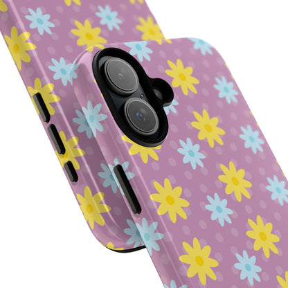 Flower Dots Dance - iPhone Case