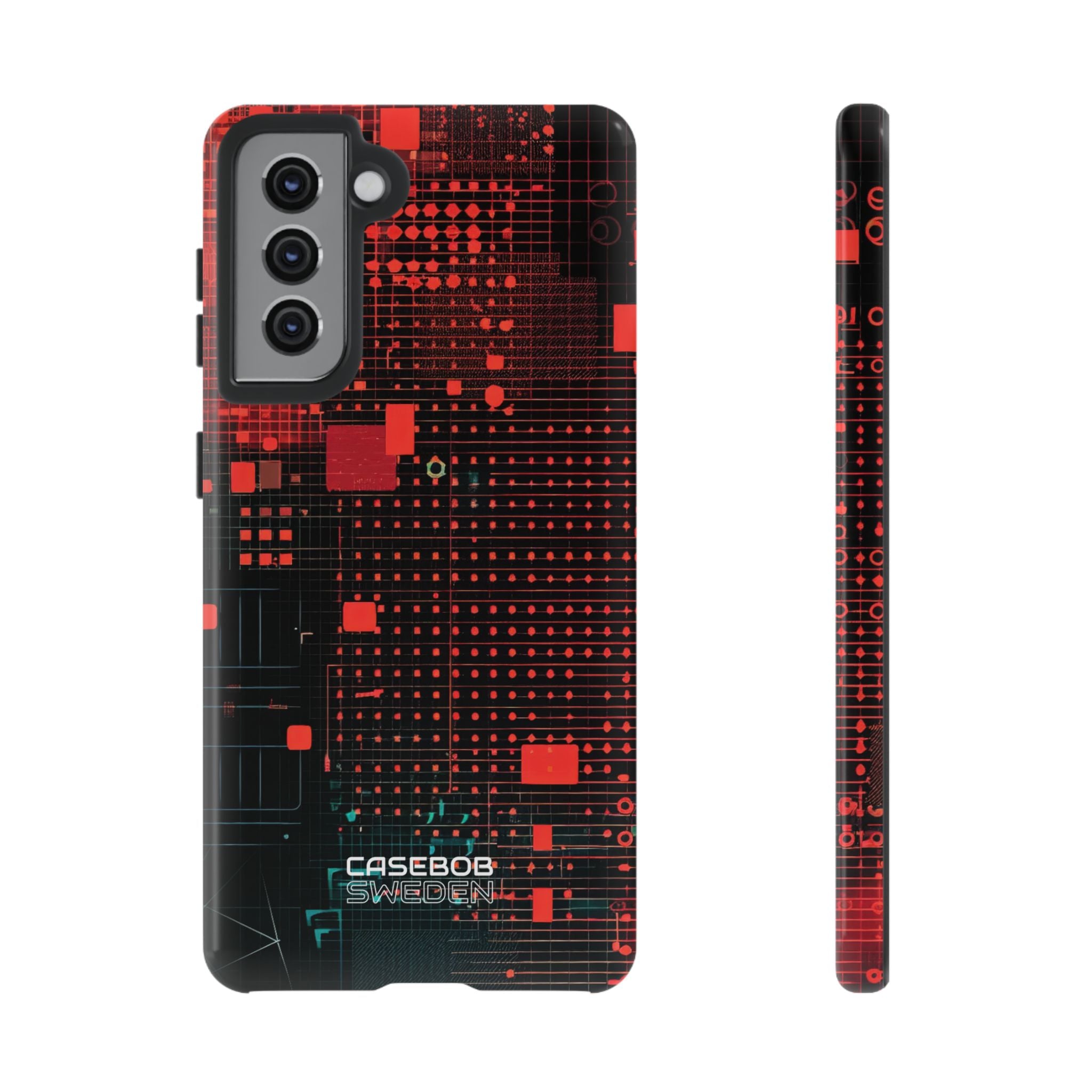 Crimson Circuit Grid  Samsung S21 - Tough