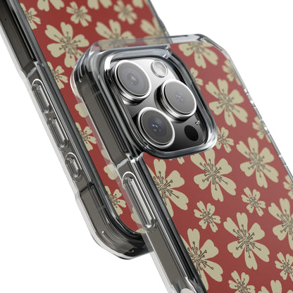 Retro Red Florals iPhone Case - Impact