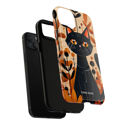 Black Cat Glow iPhone 15 Plus Case - Tough+