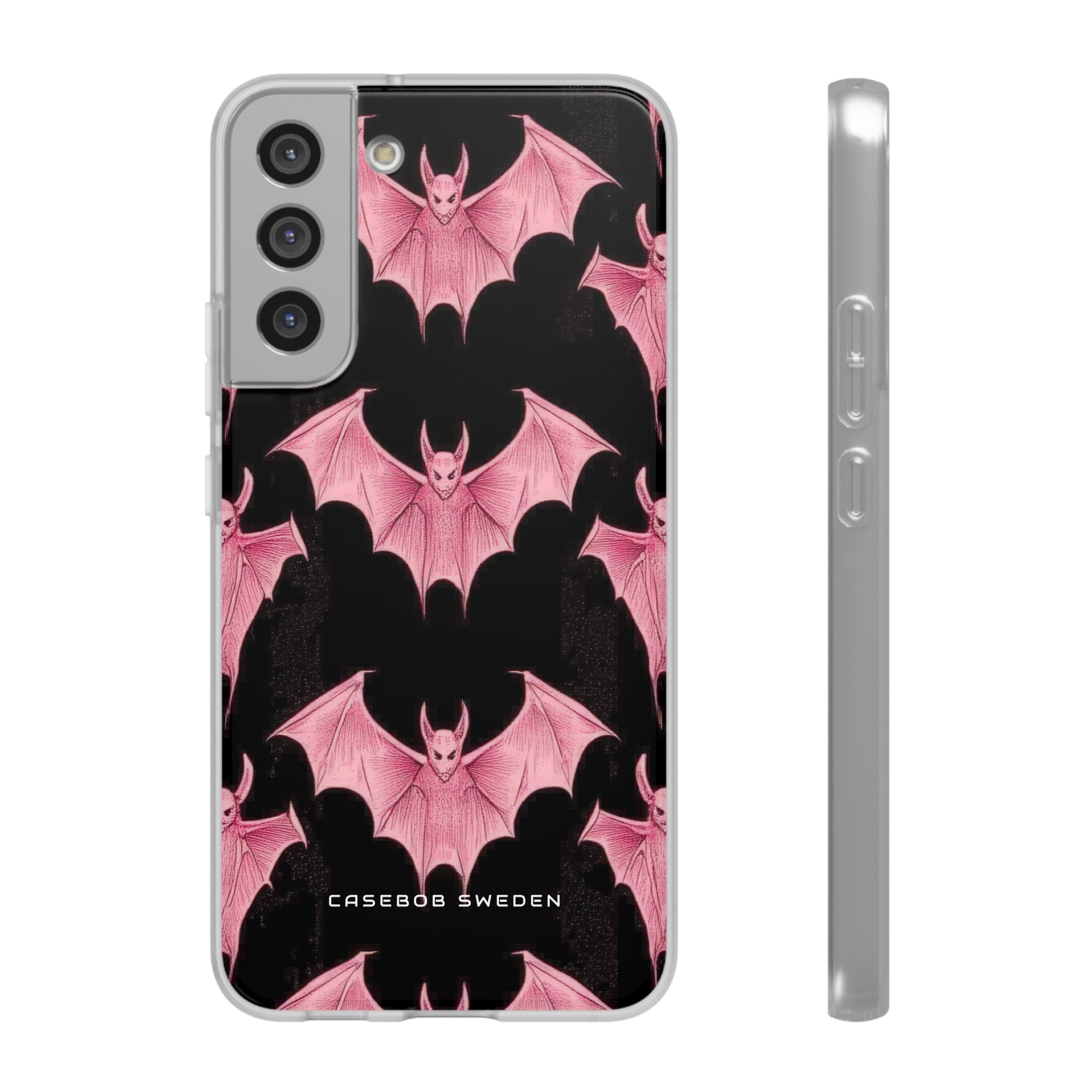 Gothic Pink Bats Aflame Samsung S22 - Flexi Phone Case