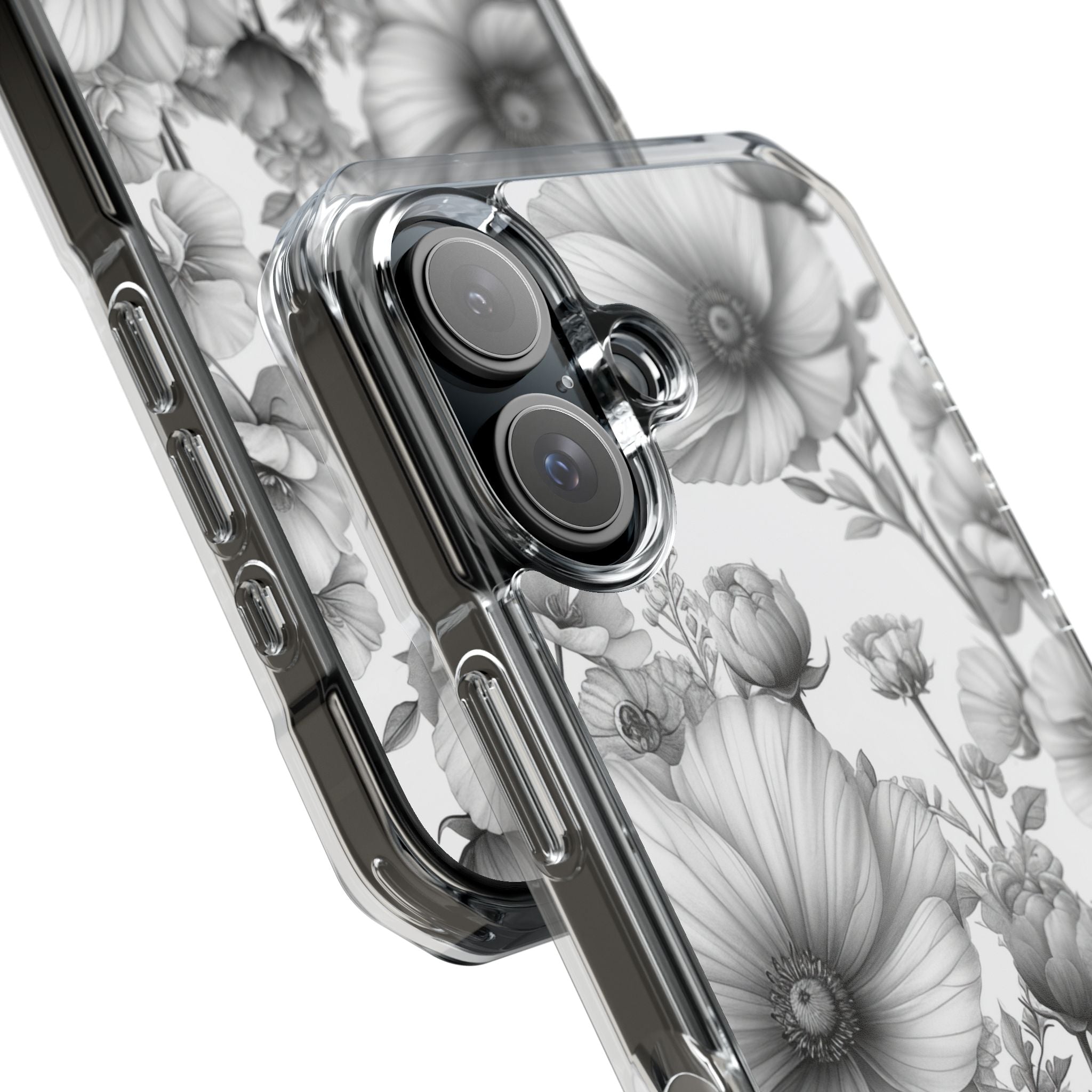 Vintage Floral Etching iPhone 16 - Impact Clear+