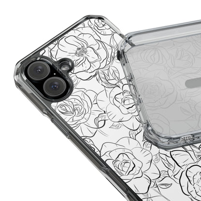 Intricate Rose Sketches iPhone Case - Impact