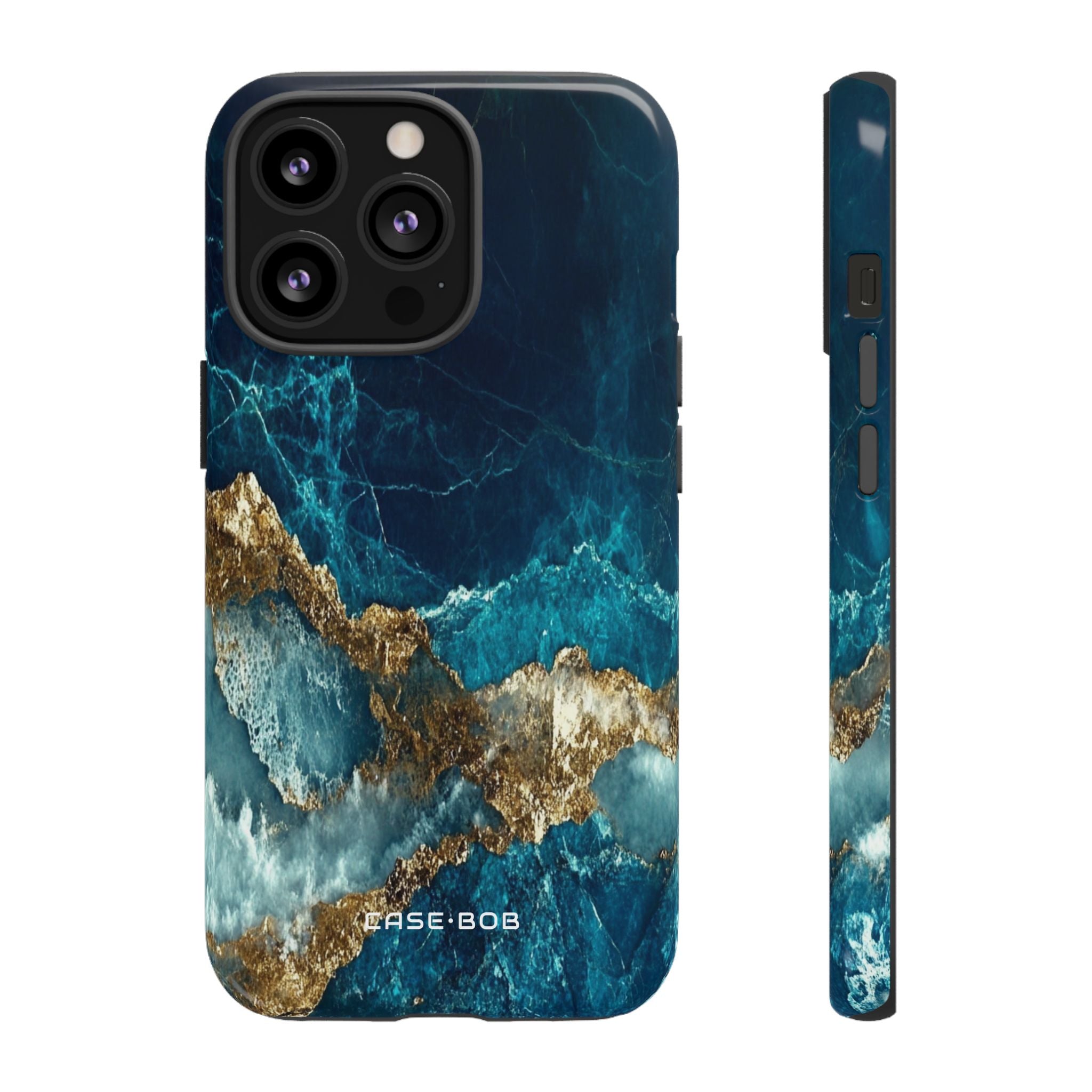 Jagged Gold Split iPhone 13 Pro Case - Tough