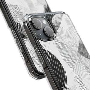 Monochrome Dynamics - Phone Case for iPhone (Clear Impact - Magnetic)