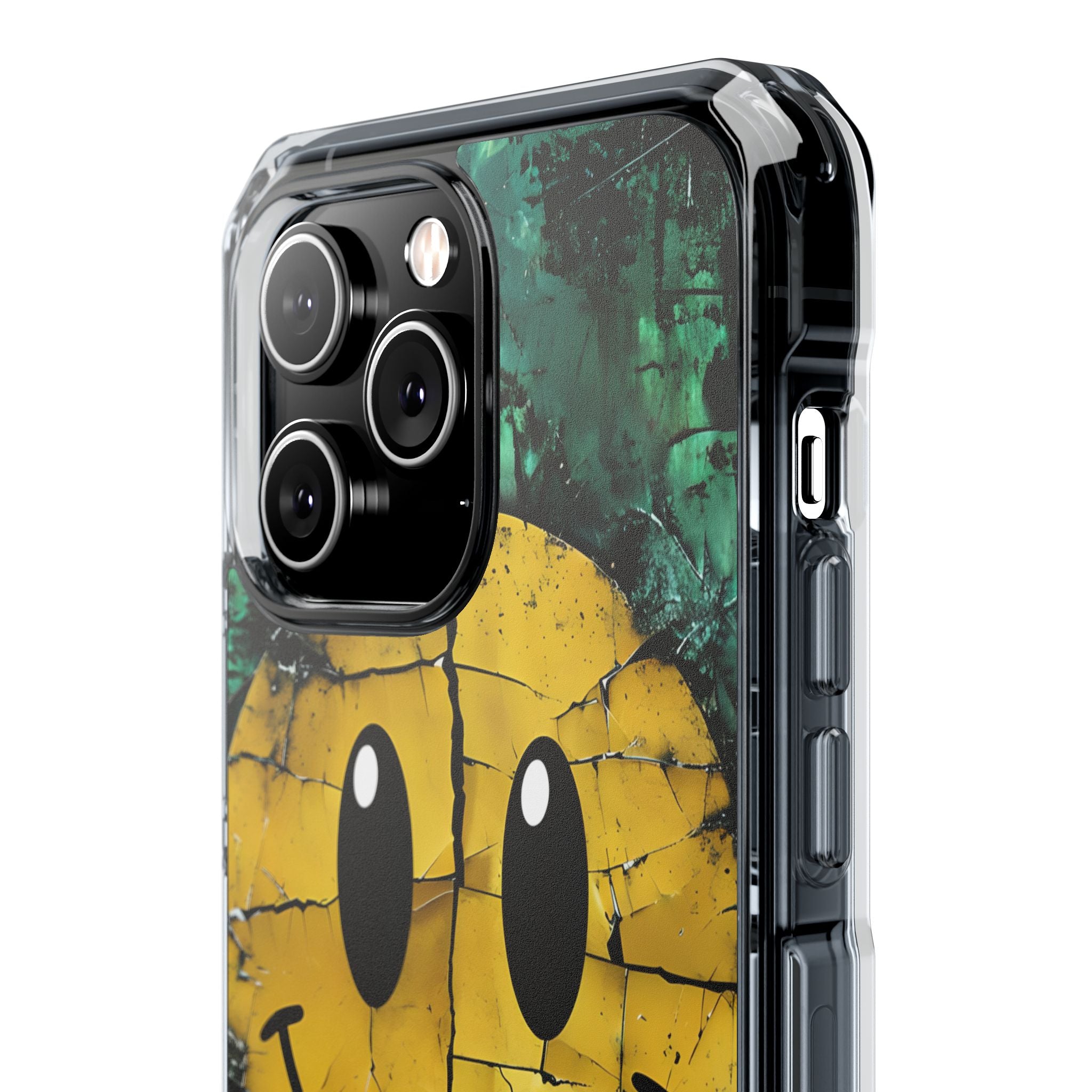 Cracked Smiley iPhone 14 Pro Max Case - Impact