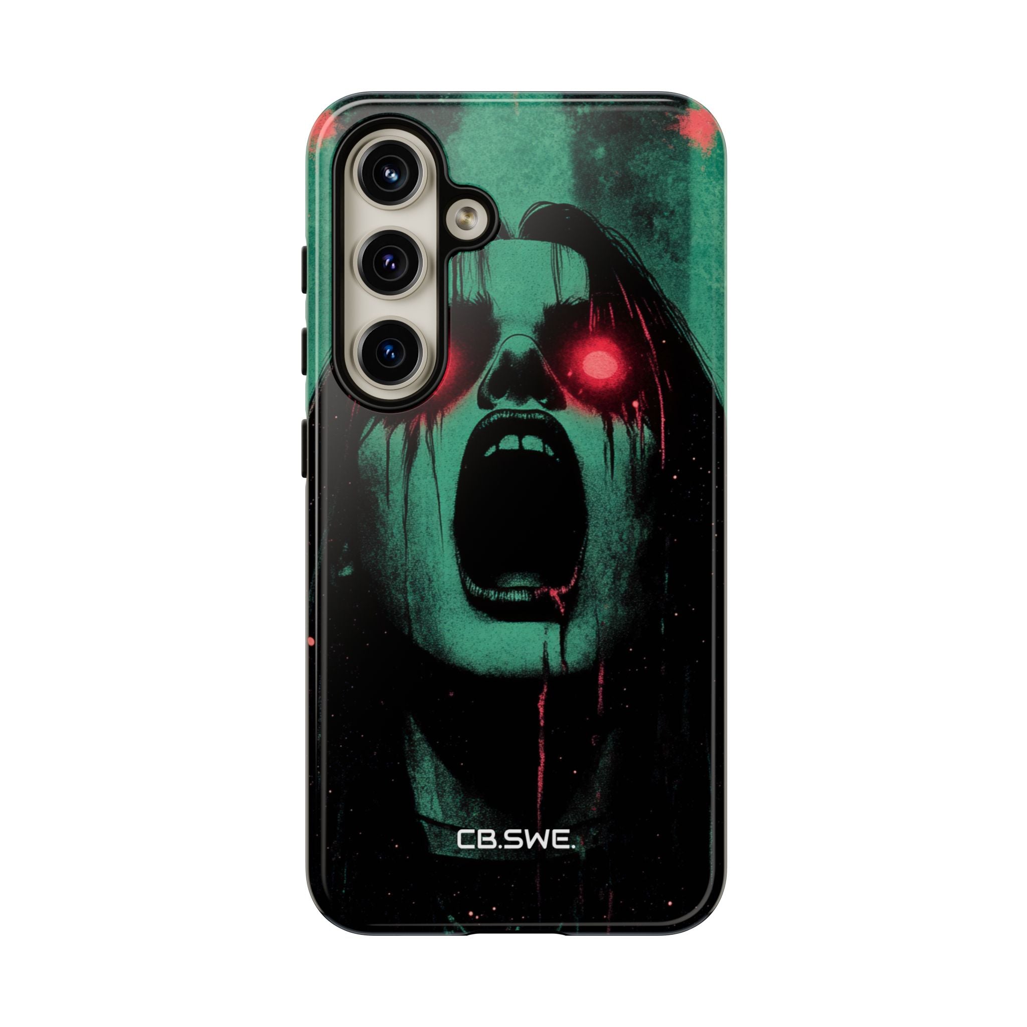 Horror Poster Frau leuchtend rote Augen Samsung S24 - Robust