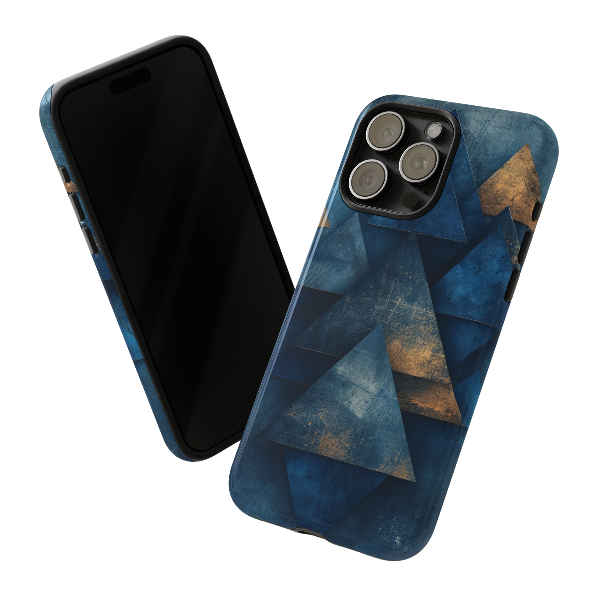 Blue Geometric Harmony - Protective Phone Case