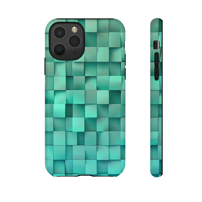 Teal Tranquility: Square Gradient - Protective Phone Case