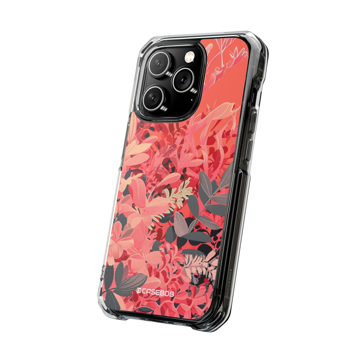 Living Coral Design | Handyhülle für iPhone (Clear Impact Case – magnetisch) 