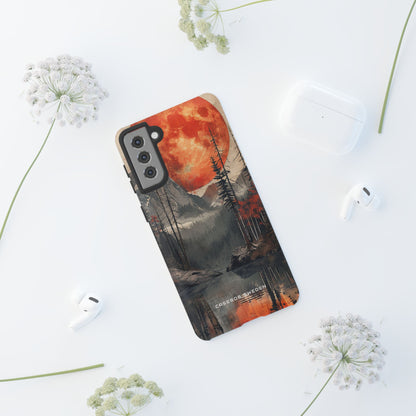 Celestial Glow Over Reflective Landscape  Samsung S21 - Tough Phone Case