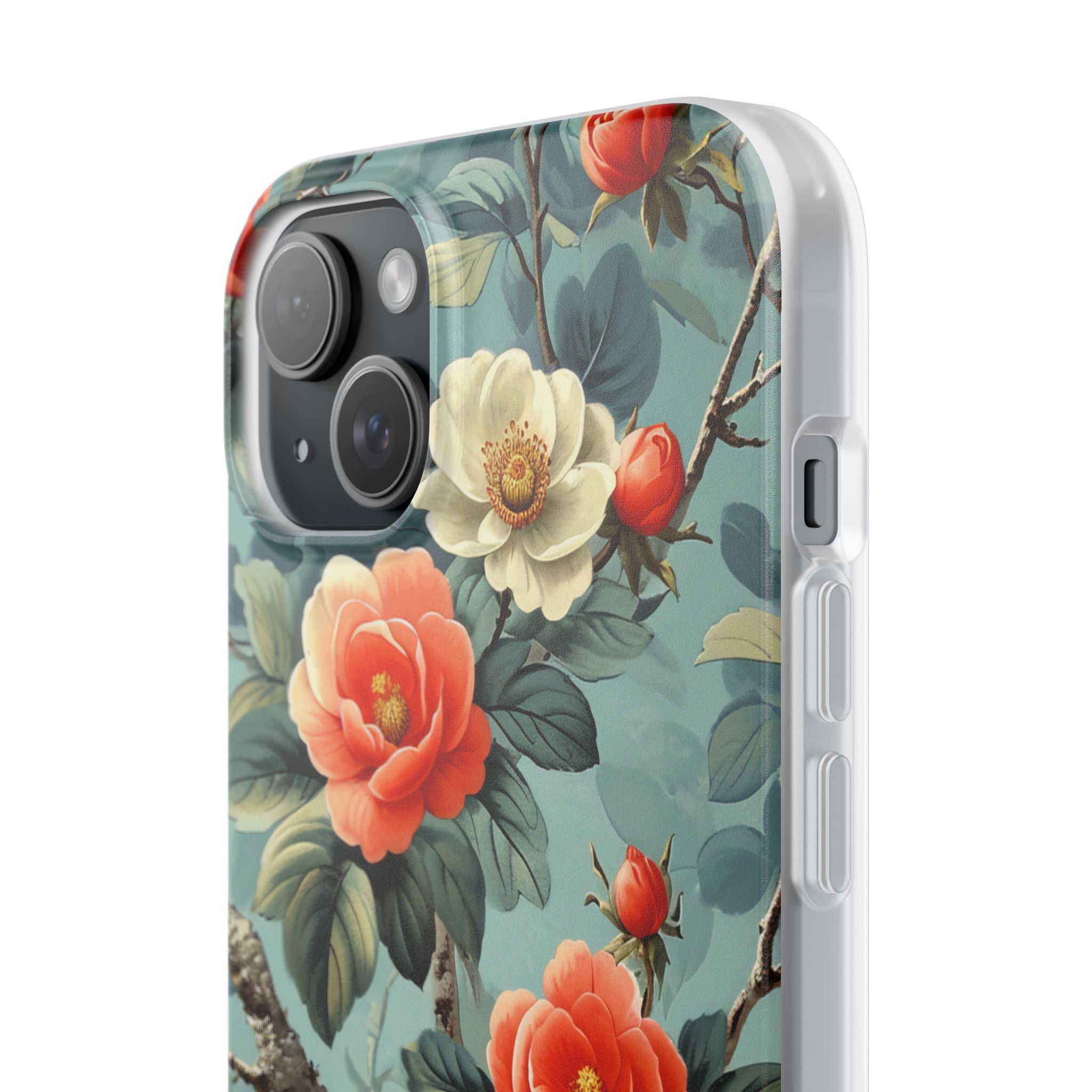 Vintage Floral Romance iPhone 15 - Flexi Phone Case