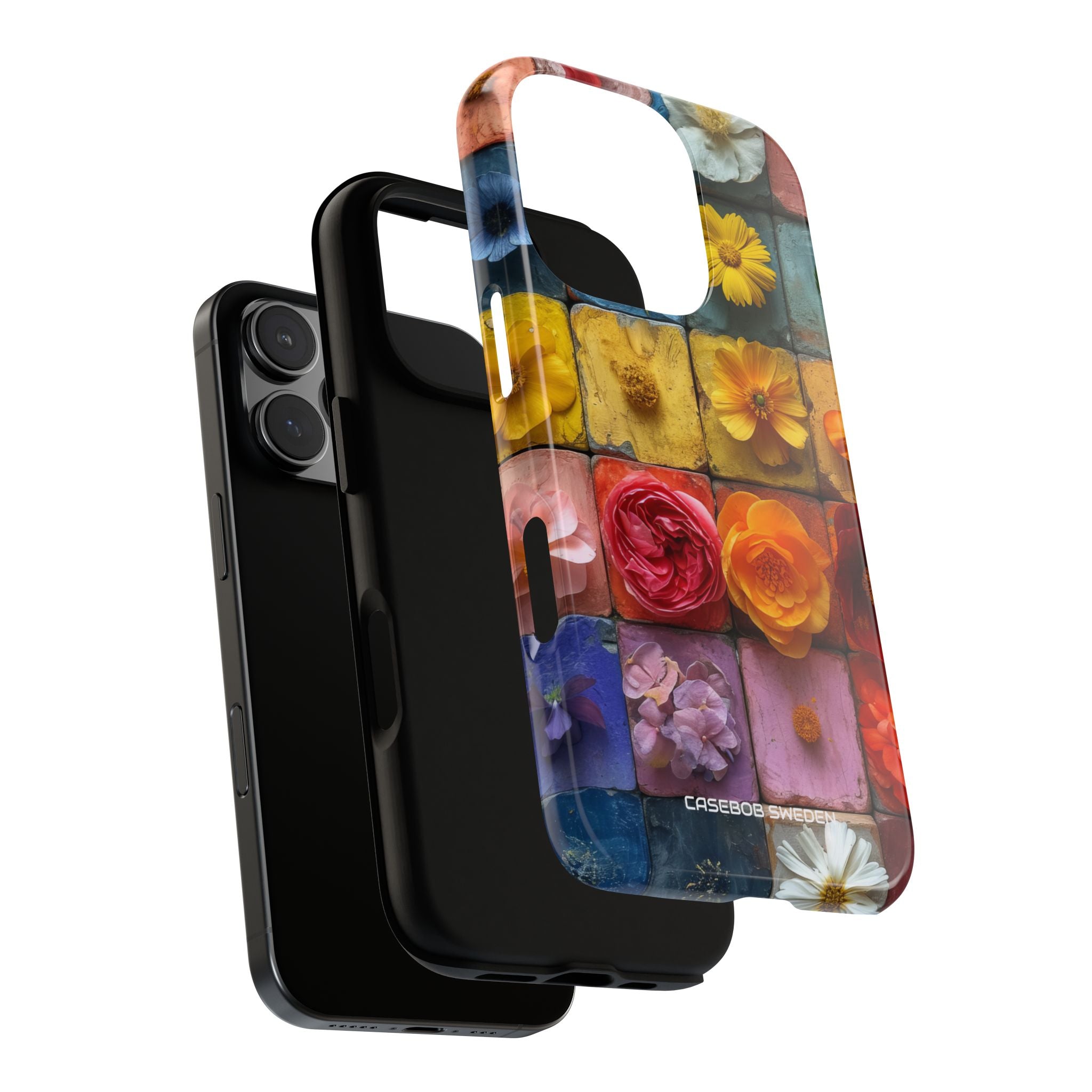 Vibrant Floral Tiles - Tough iPhone 16 Phone Case