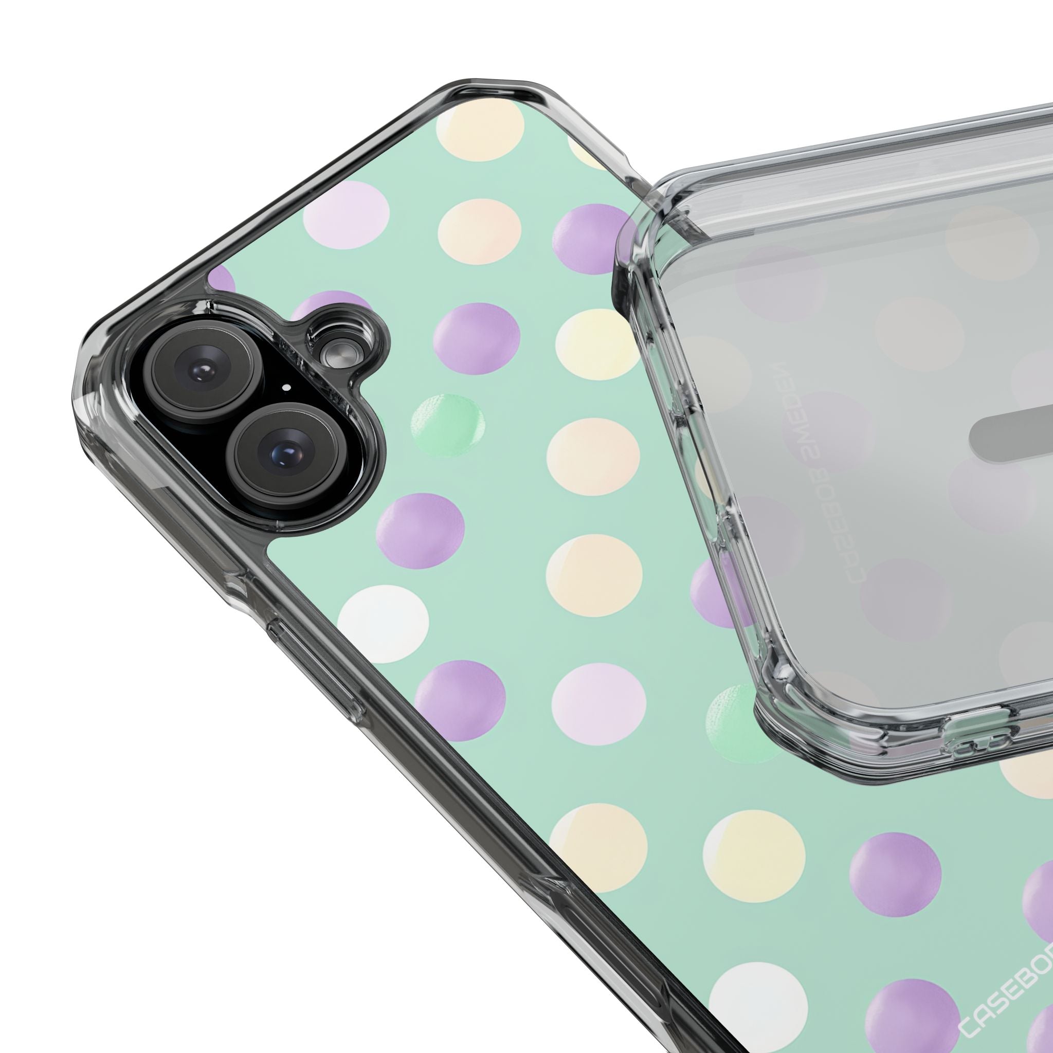 Pastel Polka Dots - Clear Impact iPhone 16 Phone Case