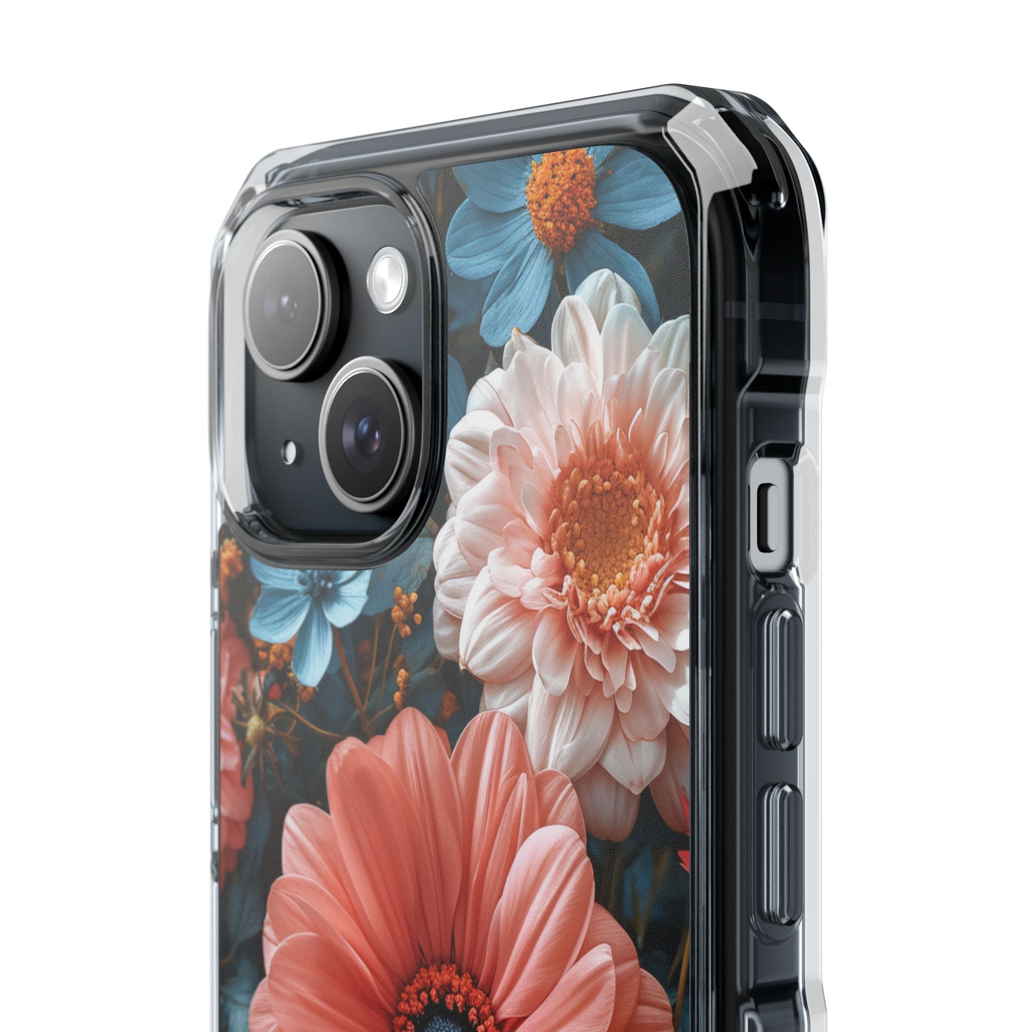 Surreal Floral Harmony iPhone 15 - Clear Impact Phone Case