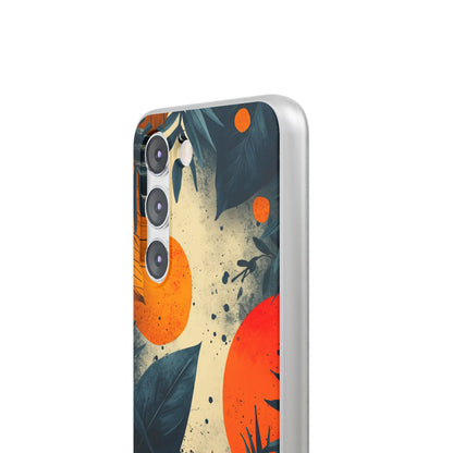 Tropical Blue Leaves - Flexi Samsung S23 Phone Case