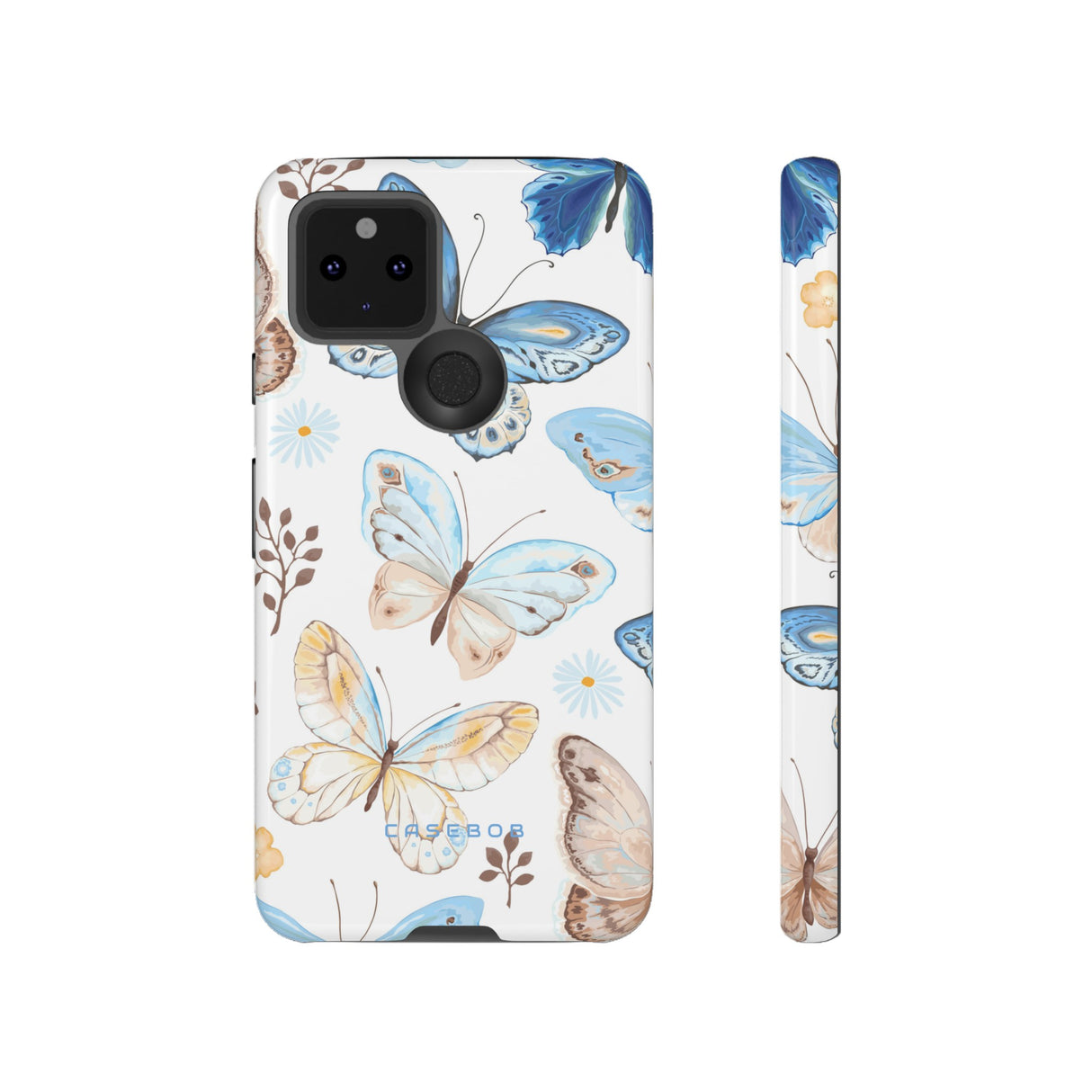 Flying Butterflies, Blue and Yellow iPhone case - Protective Phone Case