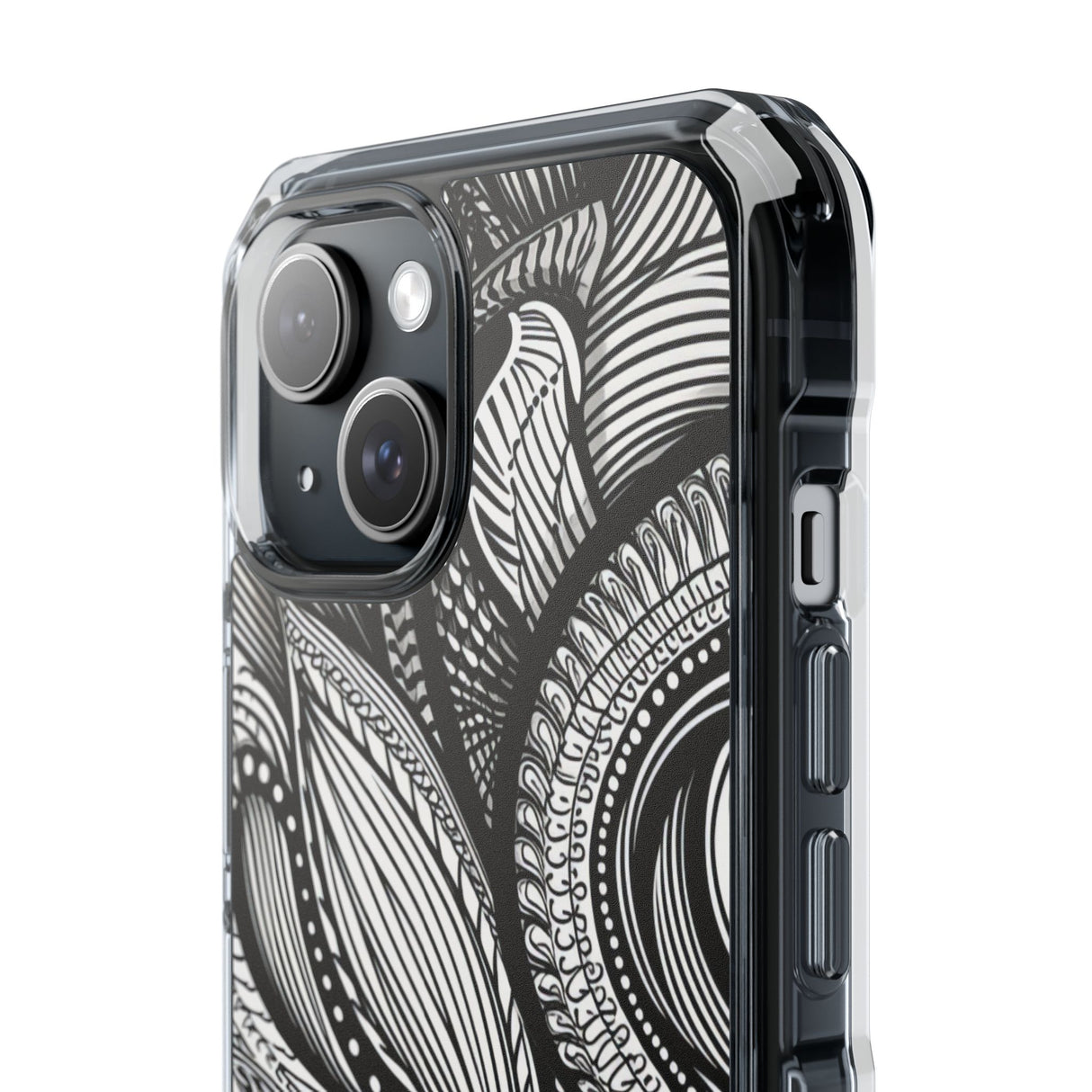 Organic Whirl - Phone Case for iPhone (Clear Impact - Magnetic)