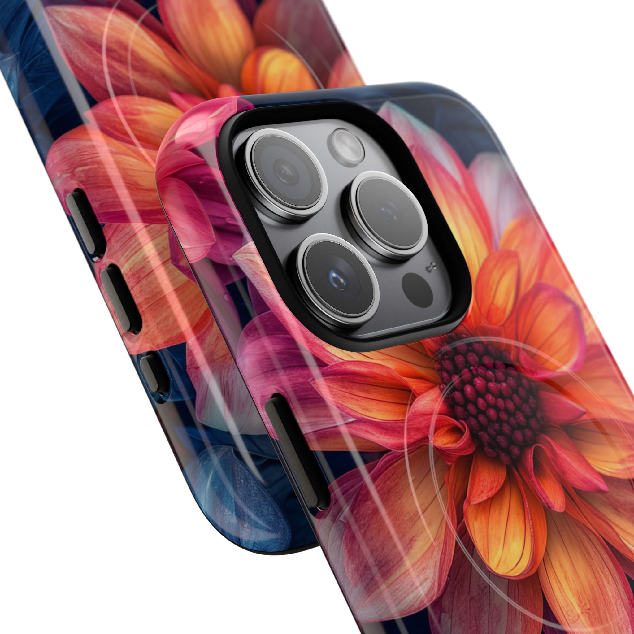 Fiery Bloom Harmony iPhone 15 | Tough+ Phone Case