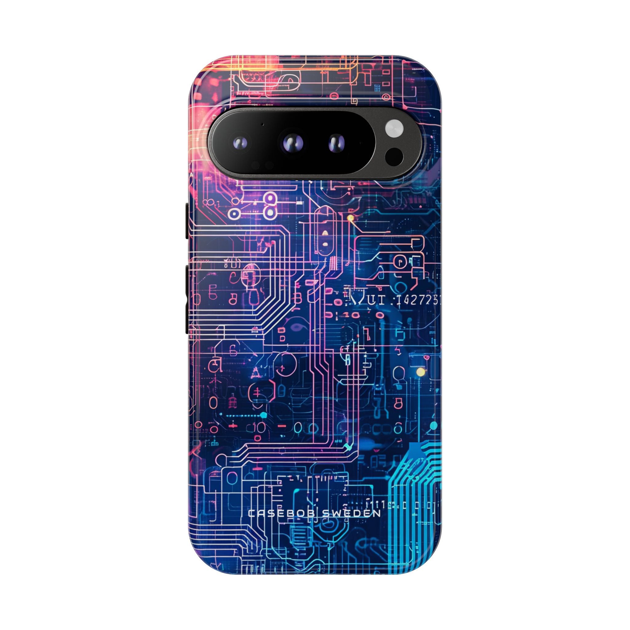 Neon Circuit Gradient Google Pixel 9 - Tough Phone Case