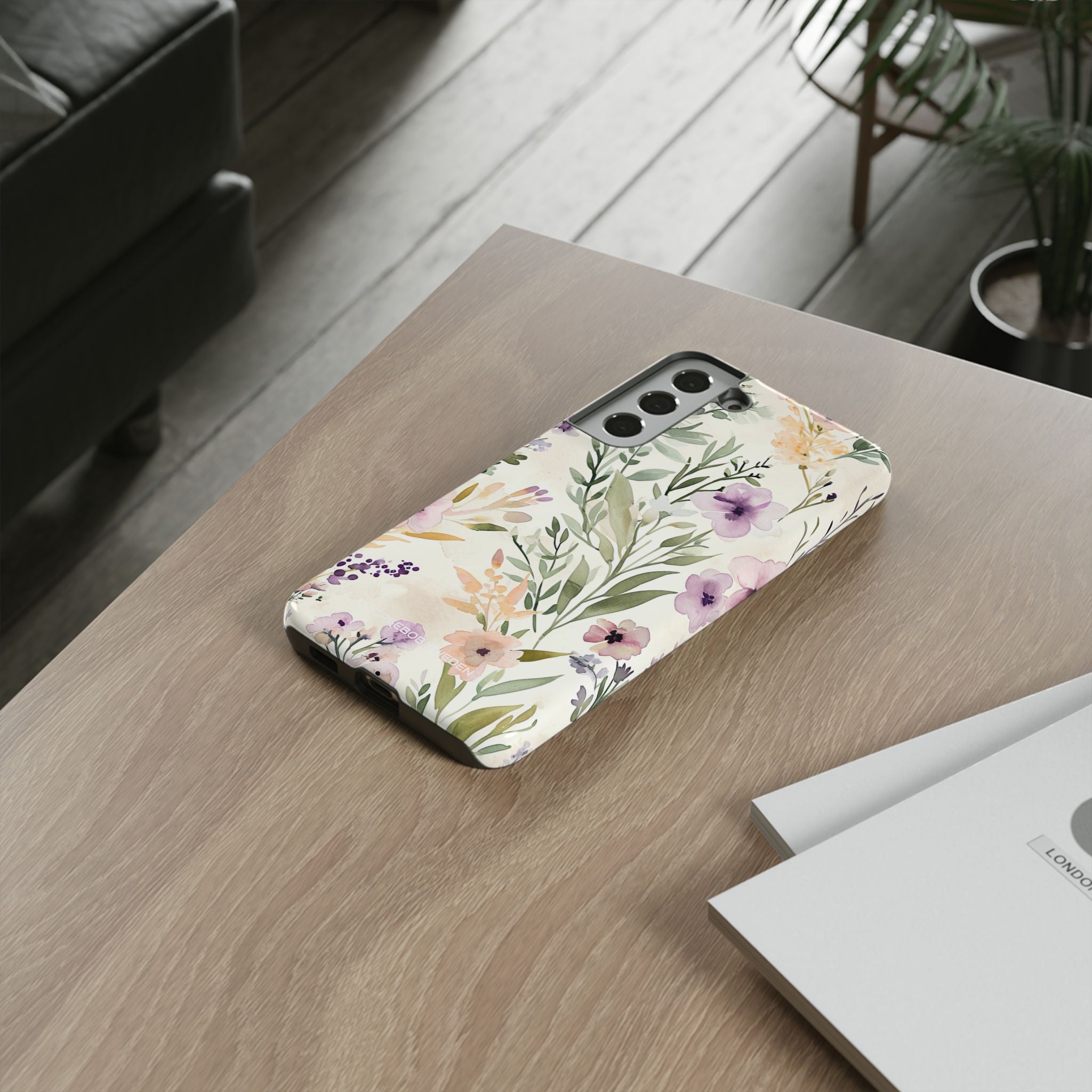 Soft Green Lavender Floral Pattern - Tough Samsung S22 Phone Case