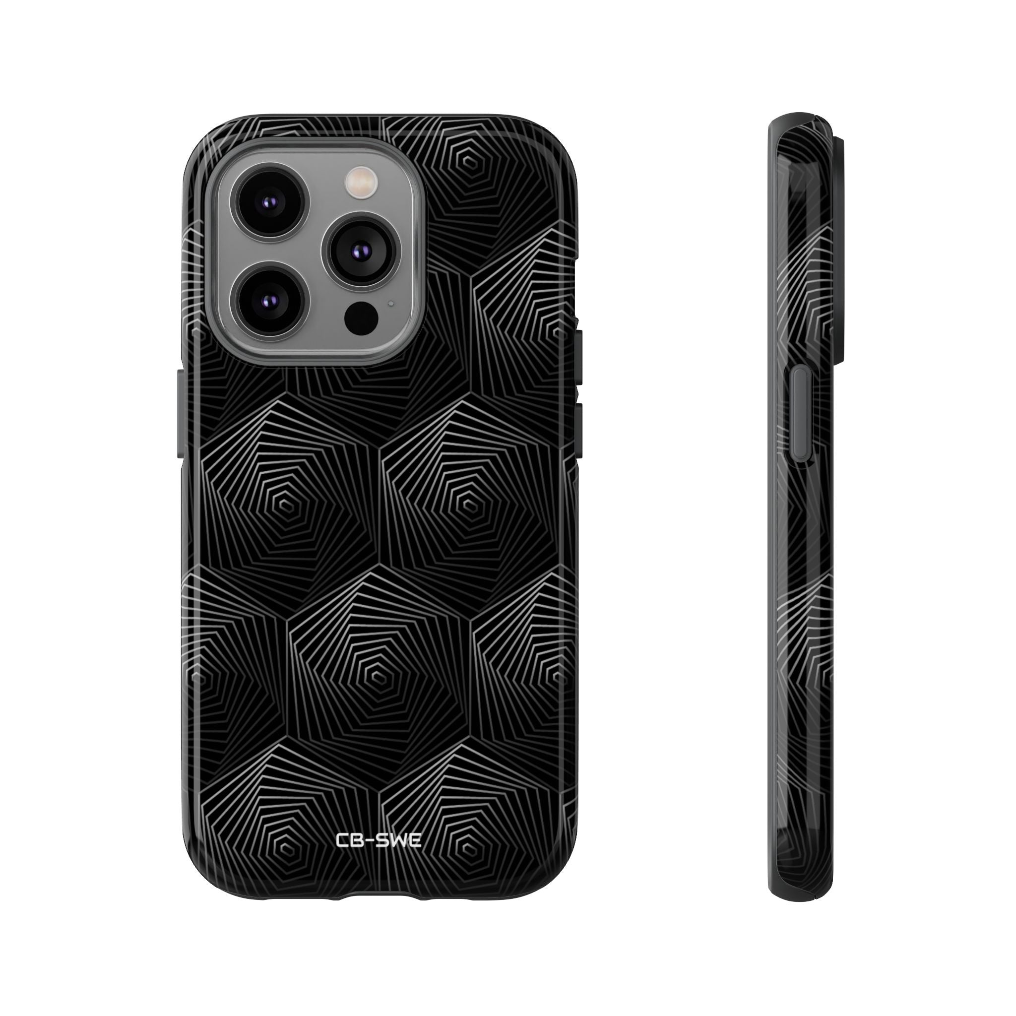 Geometric Spiral Illusion - iPhone Case