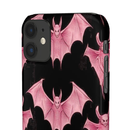 Gothic Pink Bats Aflame iPhone 11 - Slim Phone Case