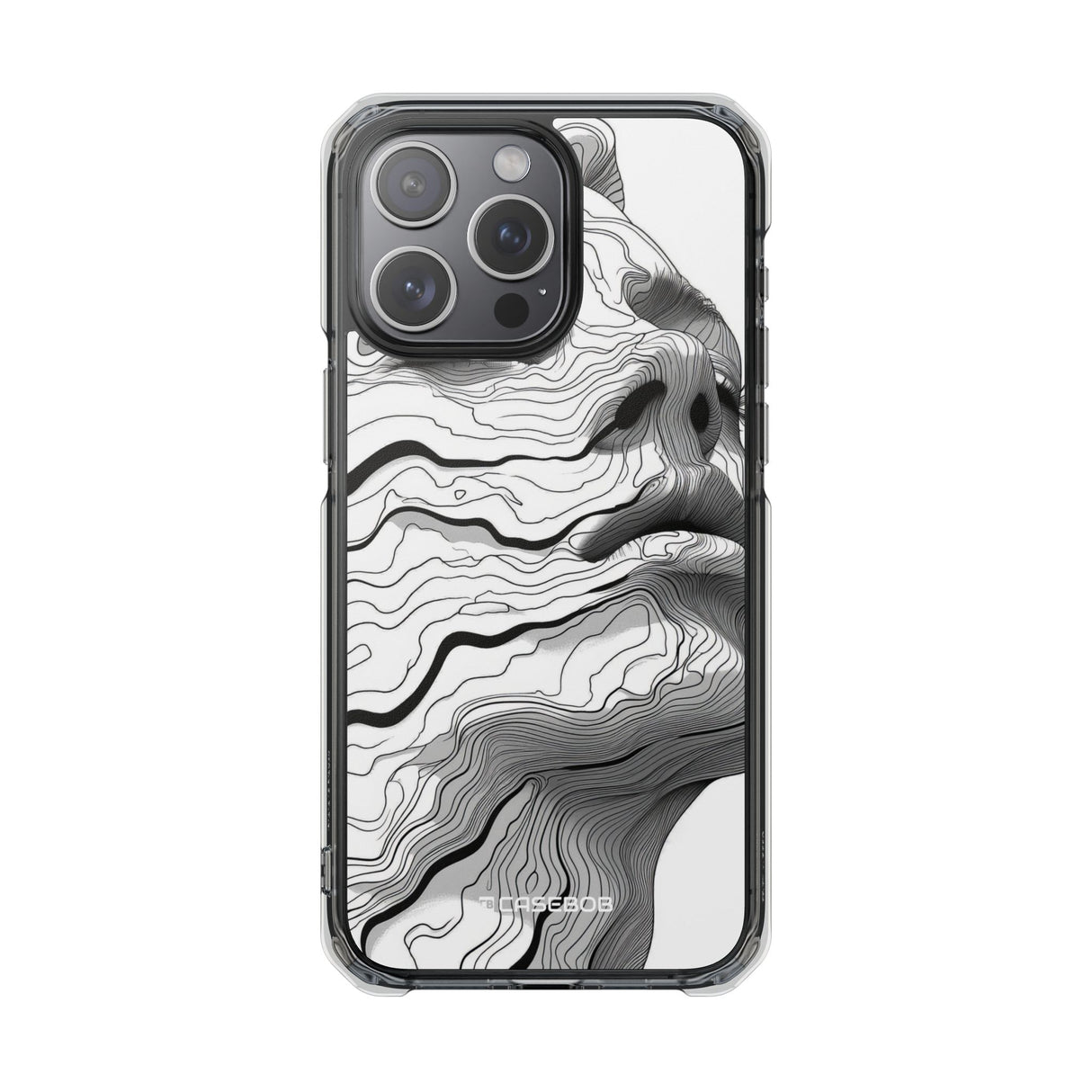 Topographic Serenity – Handyhülle für iPhone (Clear Impact – Magnetisch)